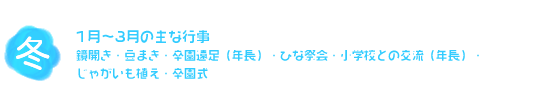 冬　1～3月の主な行事